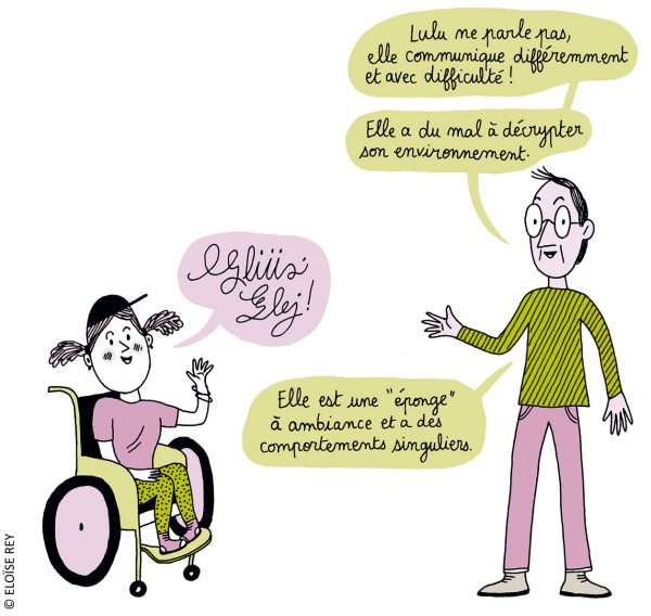 Illustration sur les défis pour comprendre Lulu, une personne unique avec un handicap complexe et des besoins spécifiques.